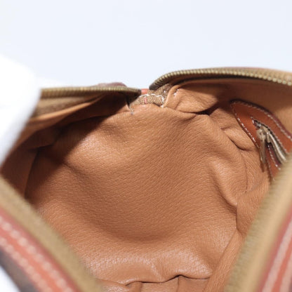 Celine Vintage Macadam Canvas and Leather, Brown, PVC, Handbag