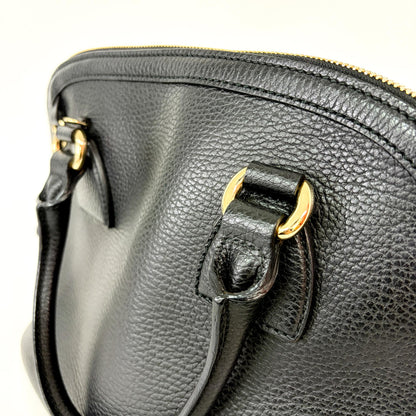 Gucci Dome Bowler GG Suede, Black, Leather, Handbag