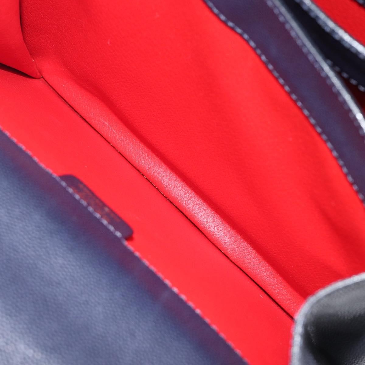 Celine Handbag Leather, Navy, Leather, Handbag