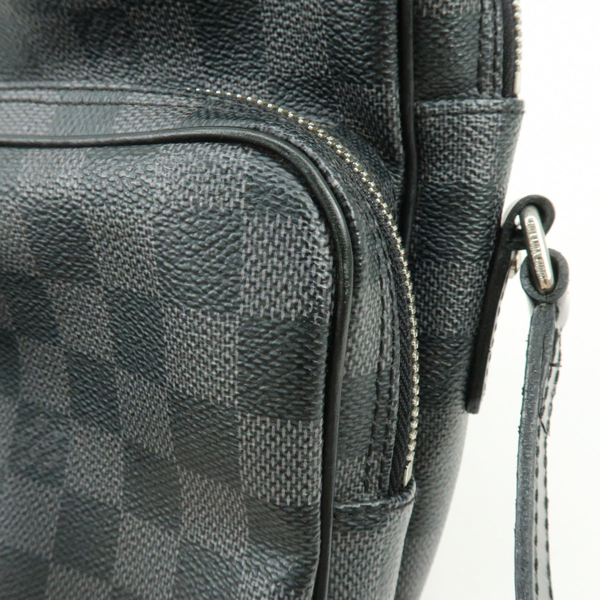 Louis Vuitton Rem Damier Graphite, Black, Canvas, Handbag