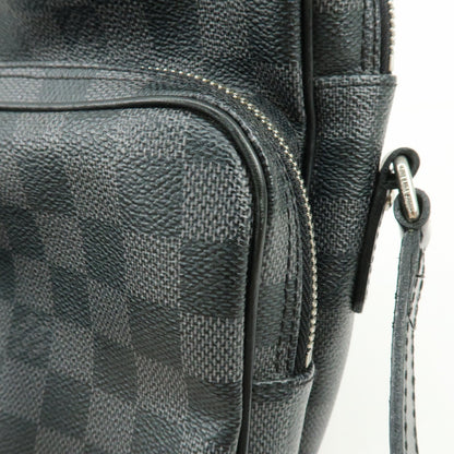 Louis Vuitton Rem Damier Graphite, Black, Canvas, Handbag