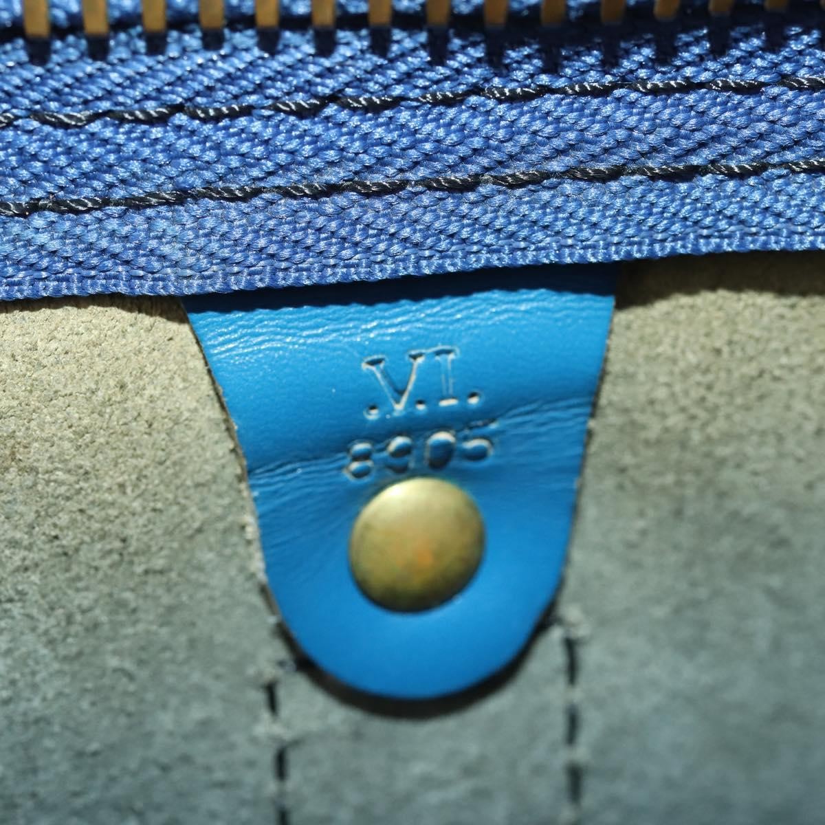 Louis Vuitton Keepall Epi Leather, Blue, Leather, Travel Bag