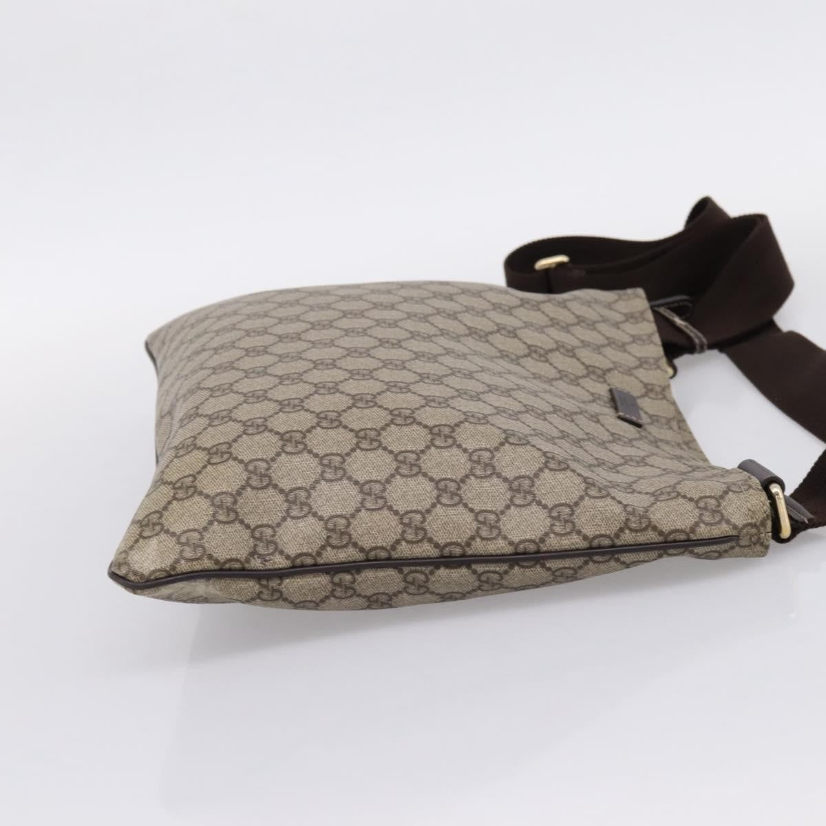 Gucci Zip Top Messenger GG Coated Canvas, Beige, Canvas, Handbag