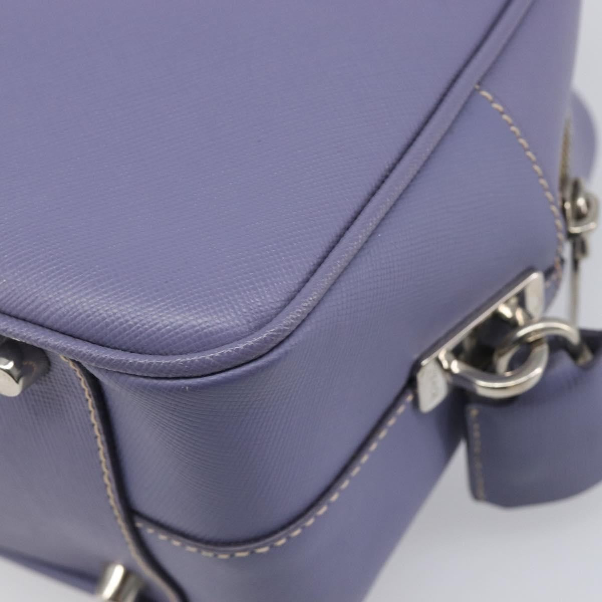 Prada Bauletto Saffiano, Purple, Leather, Handbag