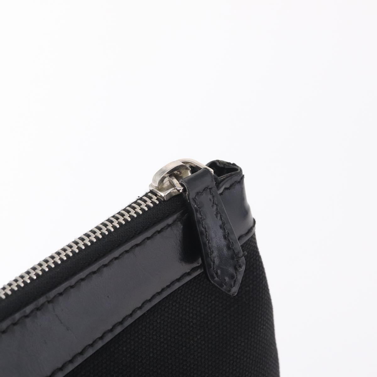 Balenciaga Navy Zip Canvas and Leather, Black, Canvas, Clutch
