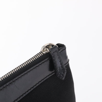 Balenciaga Navy Zip Canvas and Leather, Black, Canvas, Clutch
