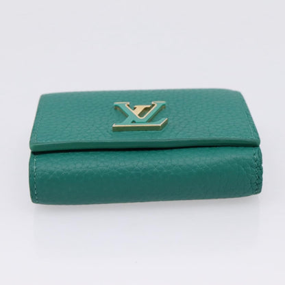 Louis Vuitton Capucines Leather, Green, Leather, Wallet
