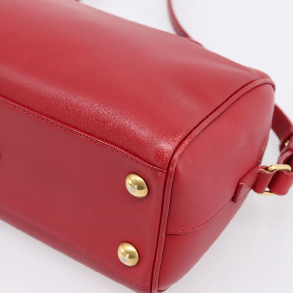 Saint Laurent Classic Baby Duffle Leather, Red, Leather, Handbag