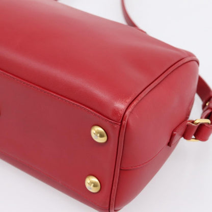 Saint Laurent Classic Baby Duffle Leather, Red, Leather, Handbag