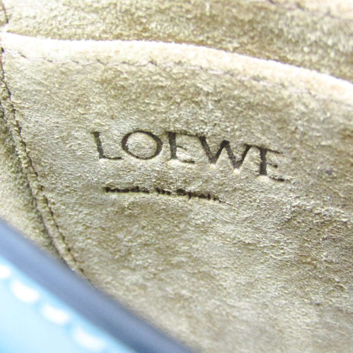 Loewe Gate Belt Leather, Blue, Leather, Shoulder Bag