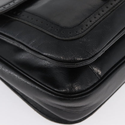 Saint Laurent Vintage Leather, Black, Leather, Shoulder Bag