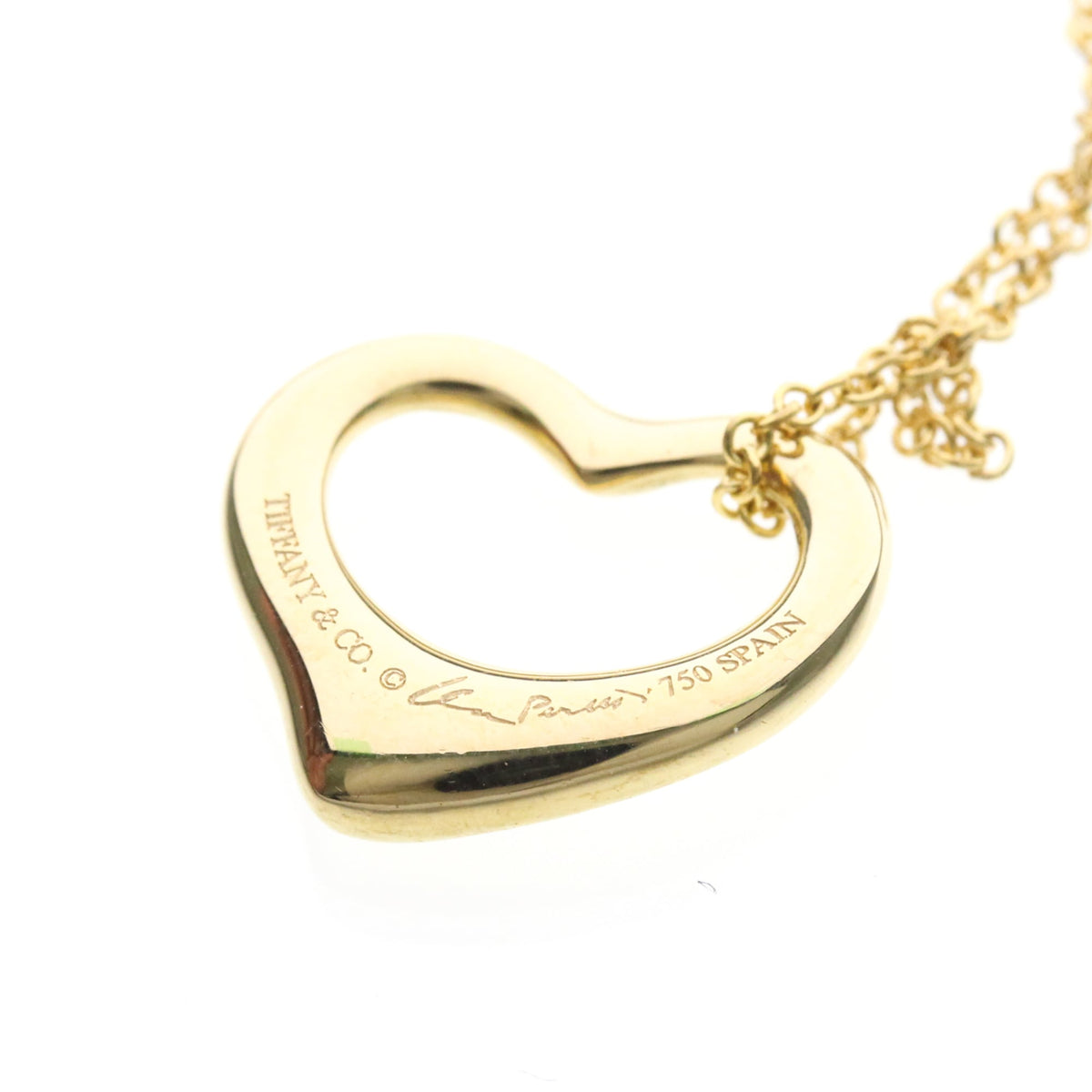 Tiffany & Co. Elsa Peretti Open Heart Pendant 18K Yellow Gold, Gold, Yellow Gold, Necklace