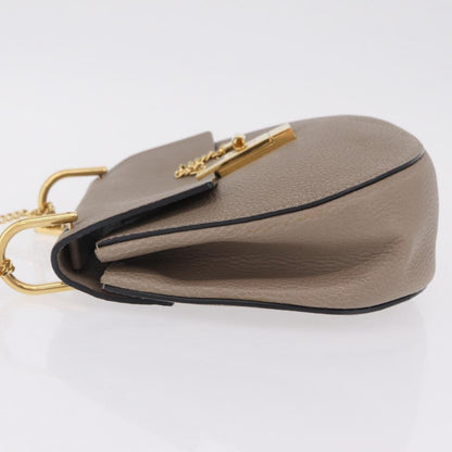 Chloe Drew Leather, Beige, Leather, Crossbody Bag