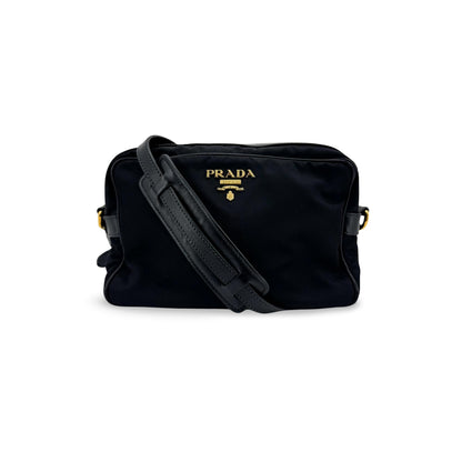 Prada Camera Tessuto, Black, Nylon, Crossbody Bag