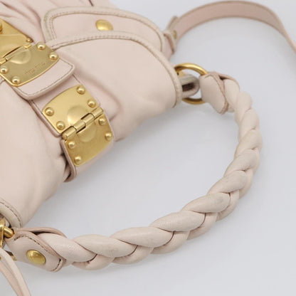 Miu Miu Coffer Hobo Matelasse Leather, Pink, Leather, Handbag