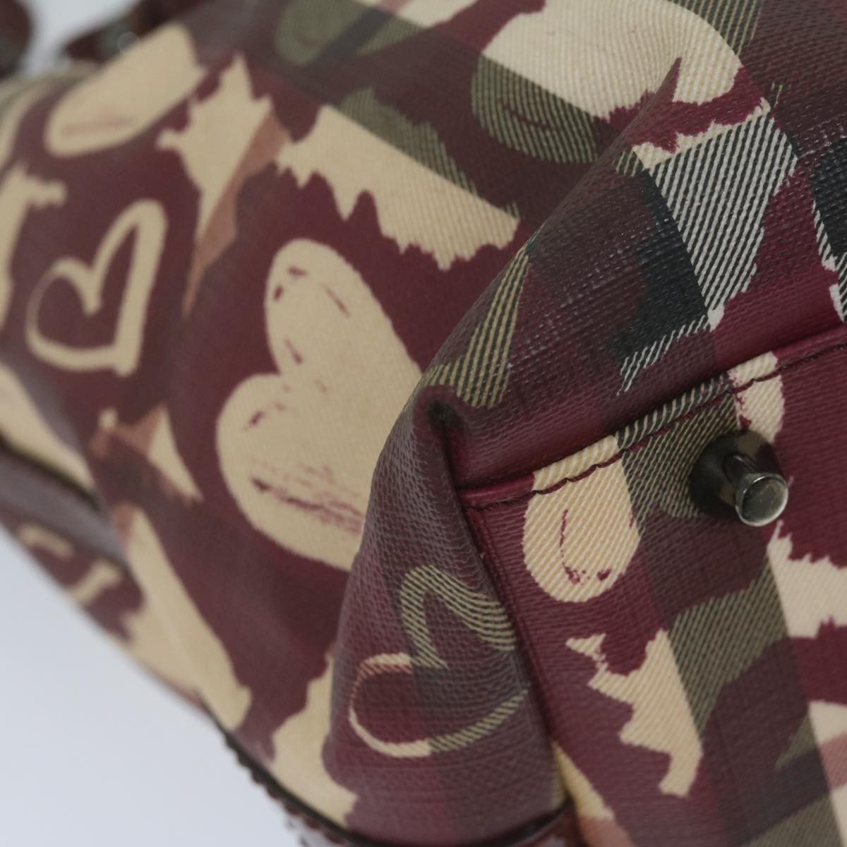 Burberry Open Nova Check Heart Coated Canvas, Multicolour, Canvas, Tote Bag