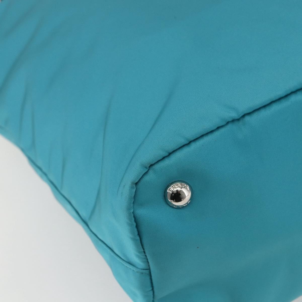 Prada Convertible Zip Tessuto, Turquoise, Nylon, Tote Bag