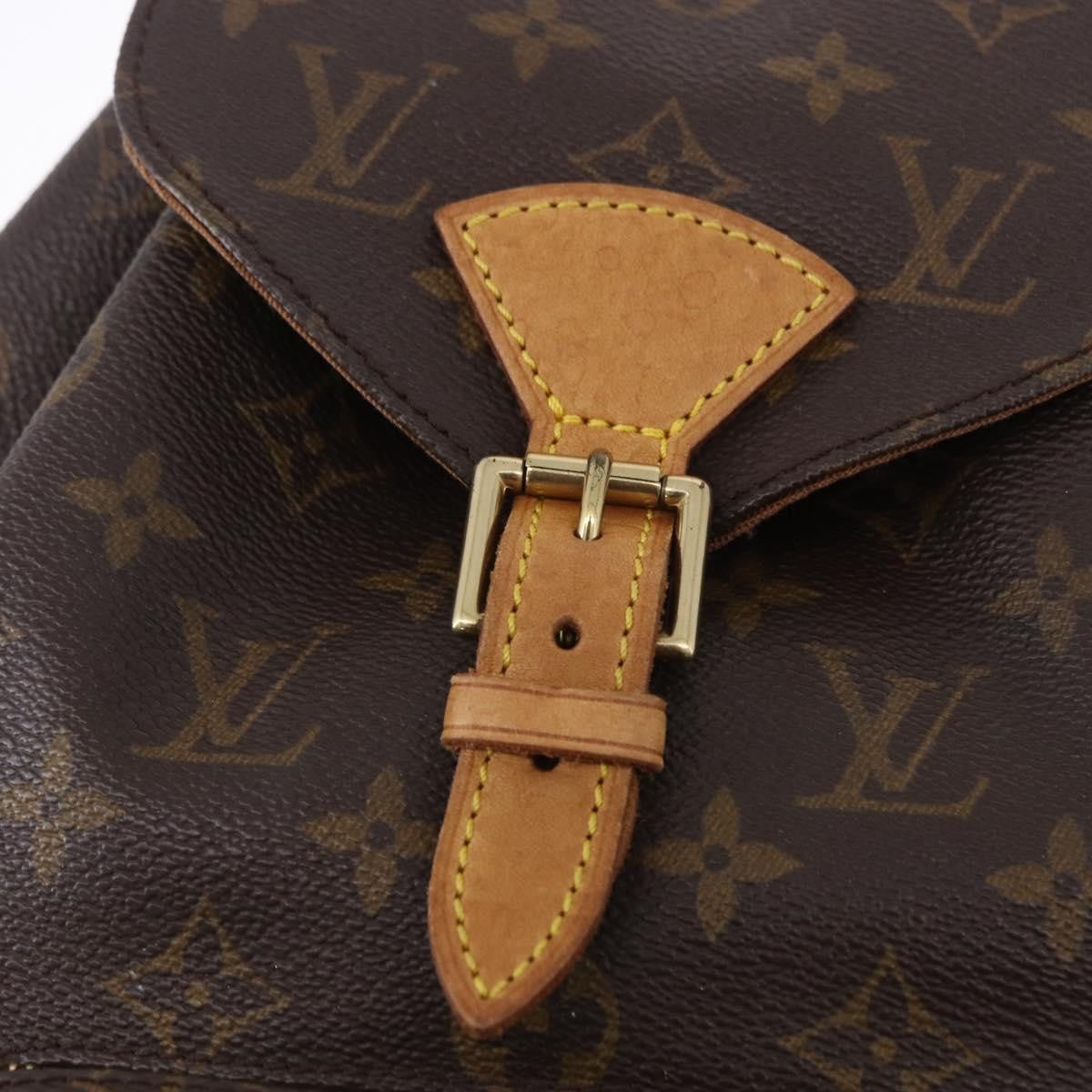Louis Vuitton Vintage Montsouris Monogram Canvas, Brown, Canvas, Backpack
