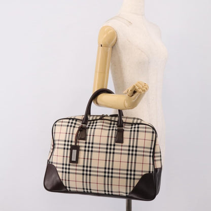Burberry Boston Nova Check Canvas, Beige, Nylon, Handbag