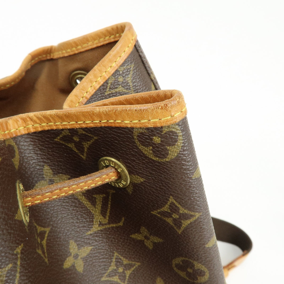 Louis Vuitton Vintage Montsouris Monogram Canvas, Brown, Canvas, Backpack