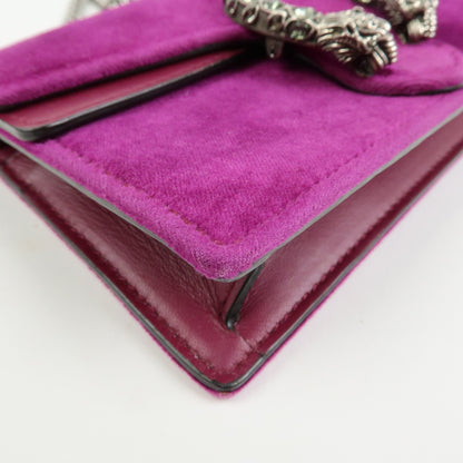 Gucci Dionysus Velvet, Purple, Velvet, Handbag