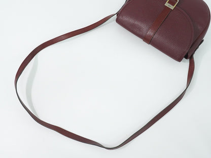Christian Dior Vintage CD Flap Leather, Burgundy, Leather, Shoulder Bag