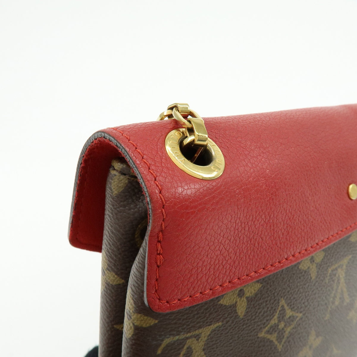 Louis Vuitton Pallas Chain Monogram Canvas and Calfskin, Brown, Canvas, Shoulder Bag