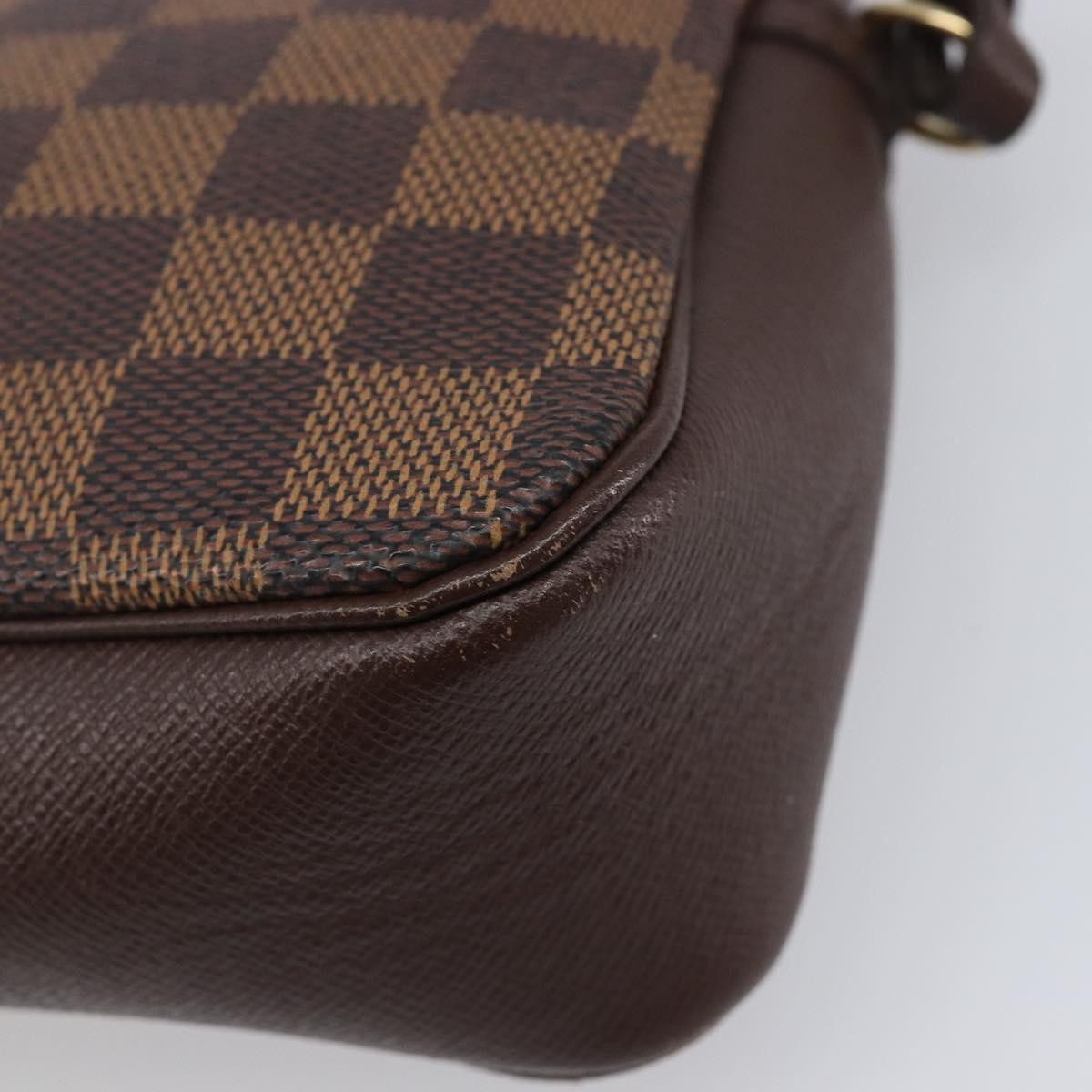 Louis Vuitton Trousse Make Up Damier, Brown, Canvas, Clutch