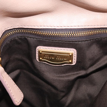 Miu Miu Bow Satchel Vitello Lux, Pink, Leather, Handbag