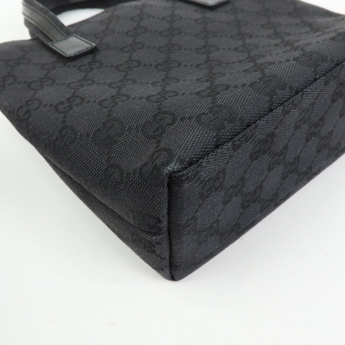 Gucci Tote GG Canvas and Leather, Black, Canvas, Tote Bag
