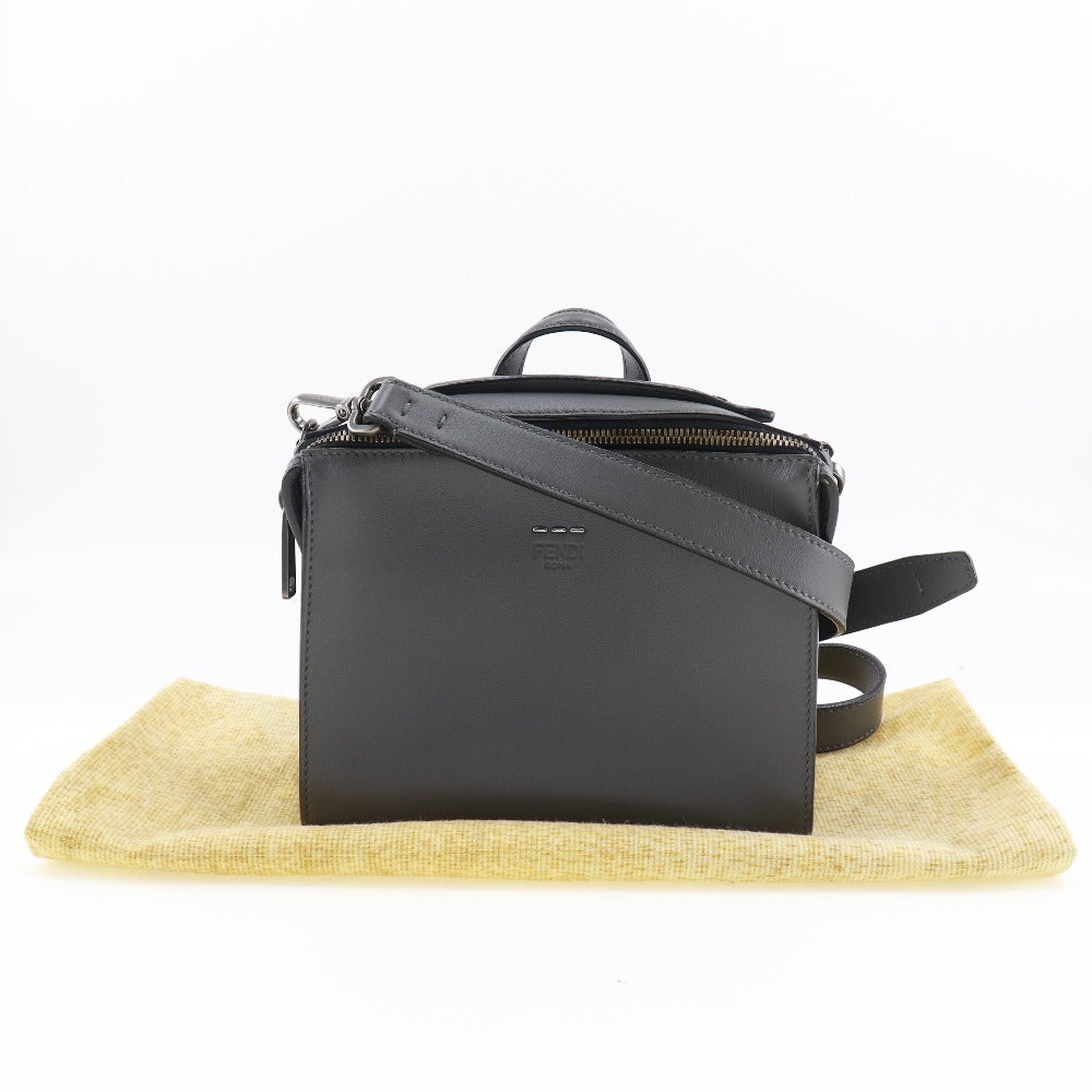 Fendi Messenger, Grey, Leather, shoulder