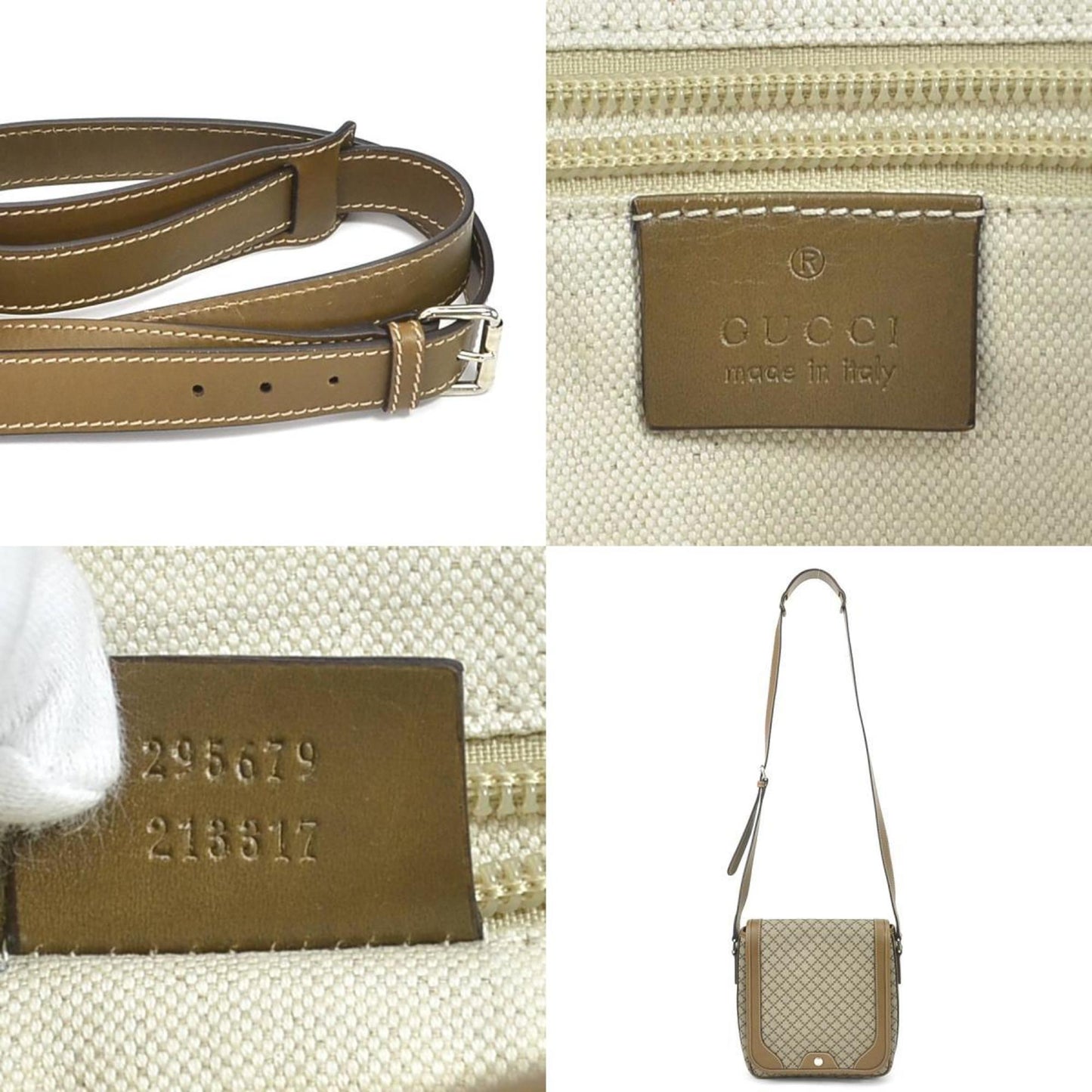 Gucci GG canvas, Beige, Canvas, shoulder