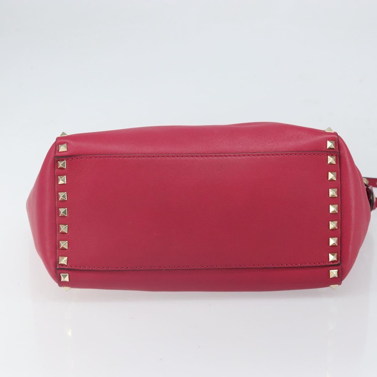 Valentino Garavani Rockstud Tote Rigid Leather, Pink, Leather, Tote Bag