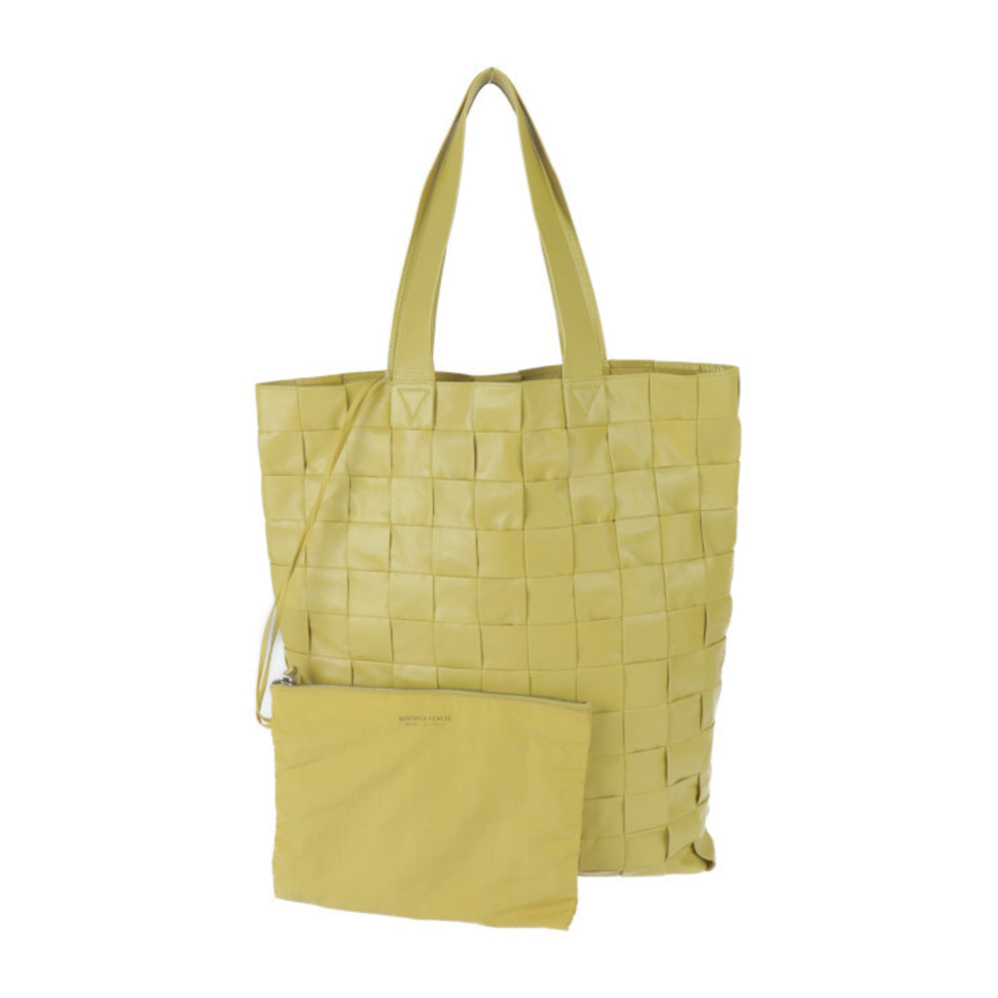 Bottega Veneta Cassette, Yellow, Leather, tote