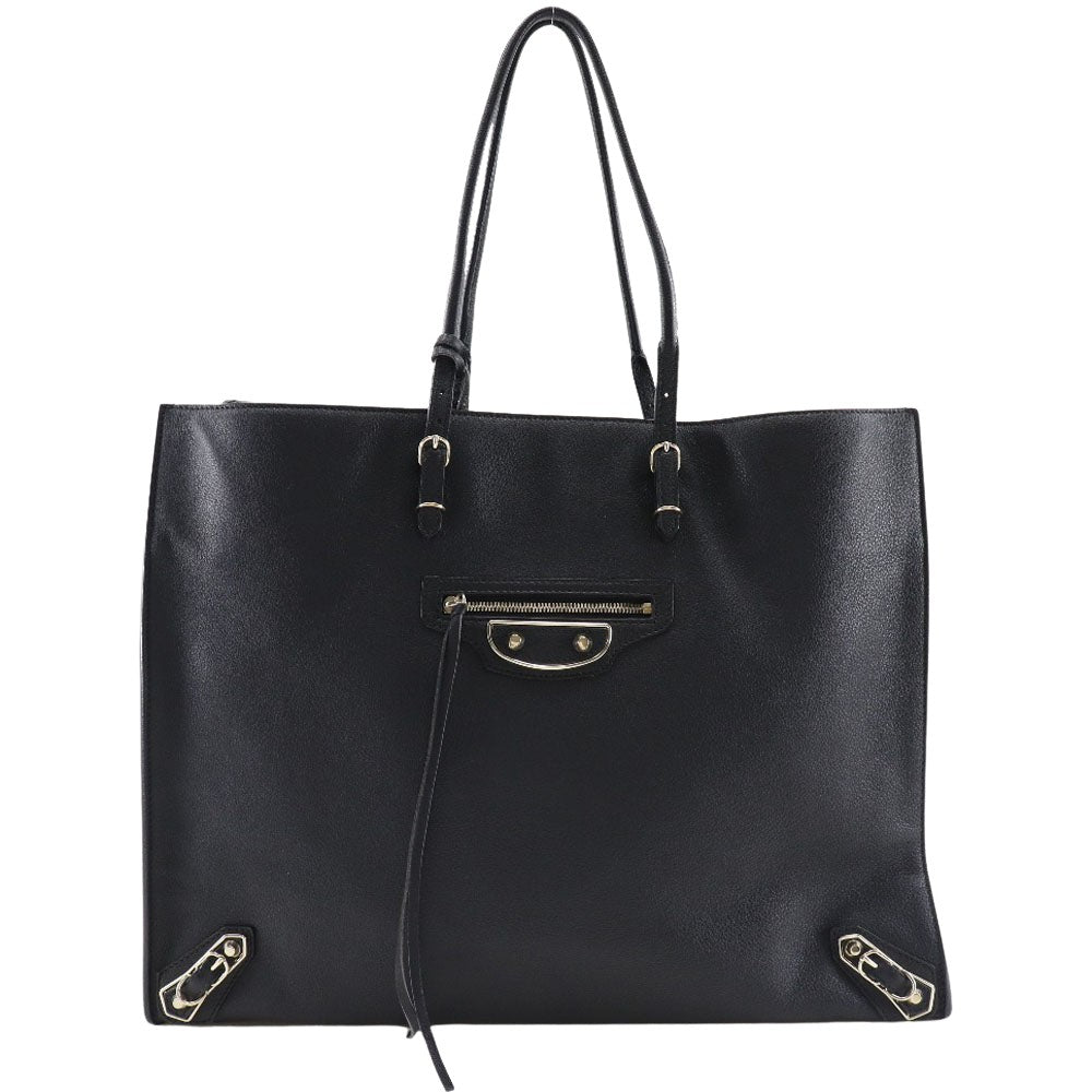 Balenciaga Papier, Black, Leather, tote