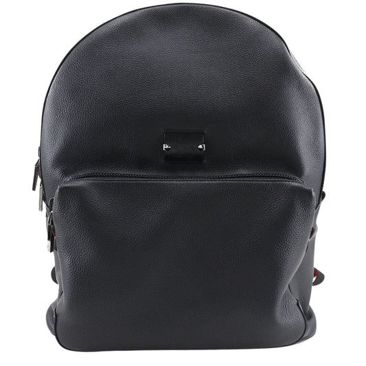 Christian Louboutin, Black, Leather, backpack