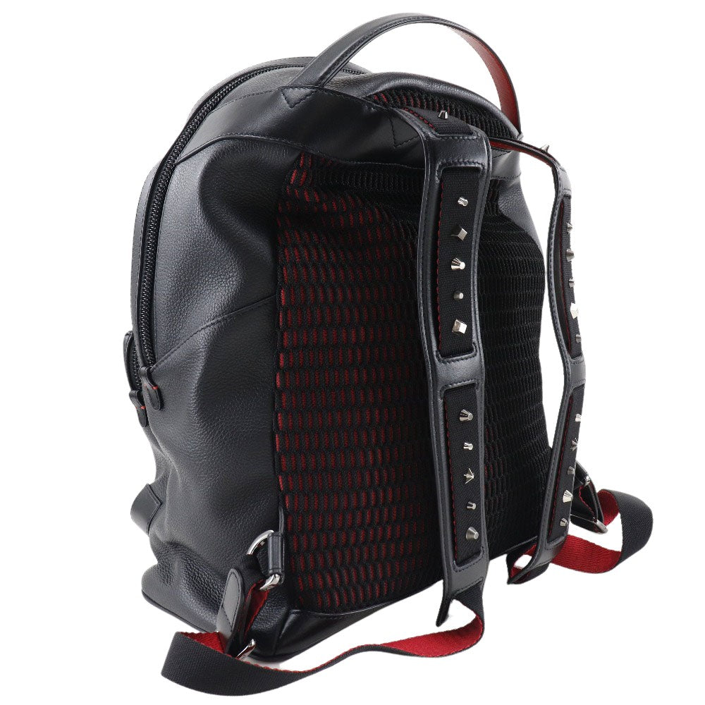 Christian Louboutin, Black, Leather, backpack