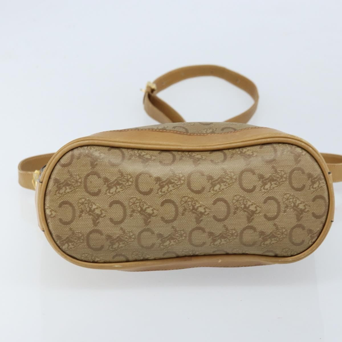 Celine C Sulky Canvas and Leather, Beige, Canvas, Shoulder Bag
