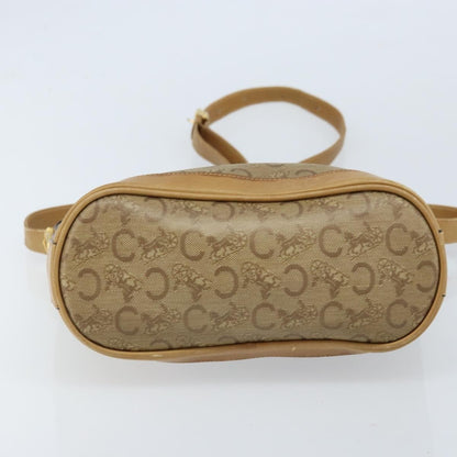 Celine C Sulky Canvas and Leather, Beige, Canvas, Shoulder Bag