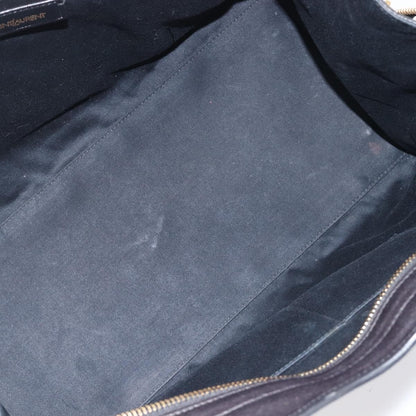 Saint Laurent Classic Y Cabas Leather, Black, Leather, Tote Bag