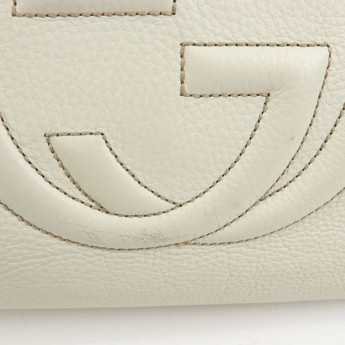 Gucci Soho Leather, Beige, Leather, Shoulder Bag