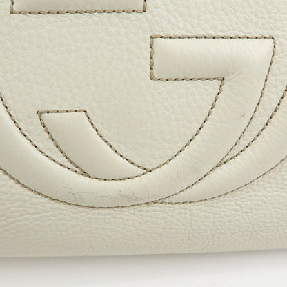 Gucci Soho Leather, Beige, Leather, Shoulder Bag