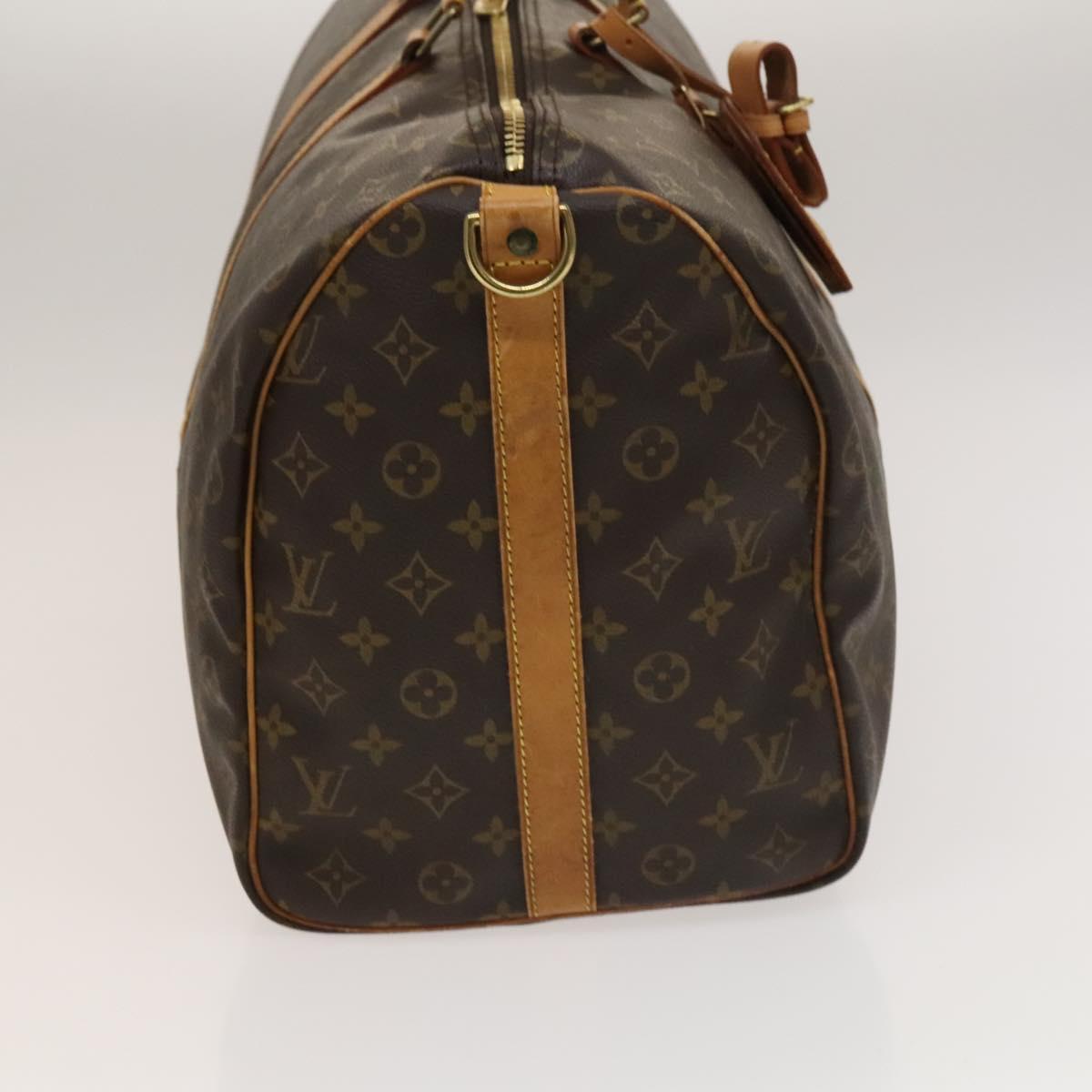 Louis Vuitton Keepall Bandouliere Bag Monogram Canvas, BROWN, CANVAS, Travel bag
