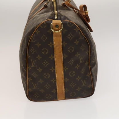 Louis Vuitton Keepall Bandouliere Bag Monogram Canvas, BROWN, CANVAS, Travel bag