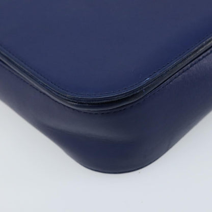 Saint Laurent Chyc Flap Leather, Blue, Leather, Shoulder Bag