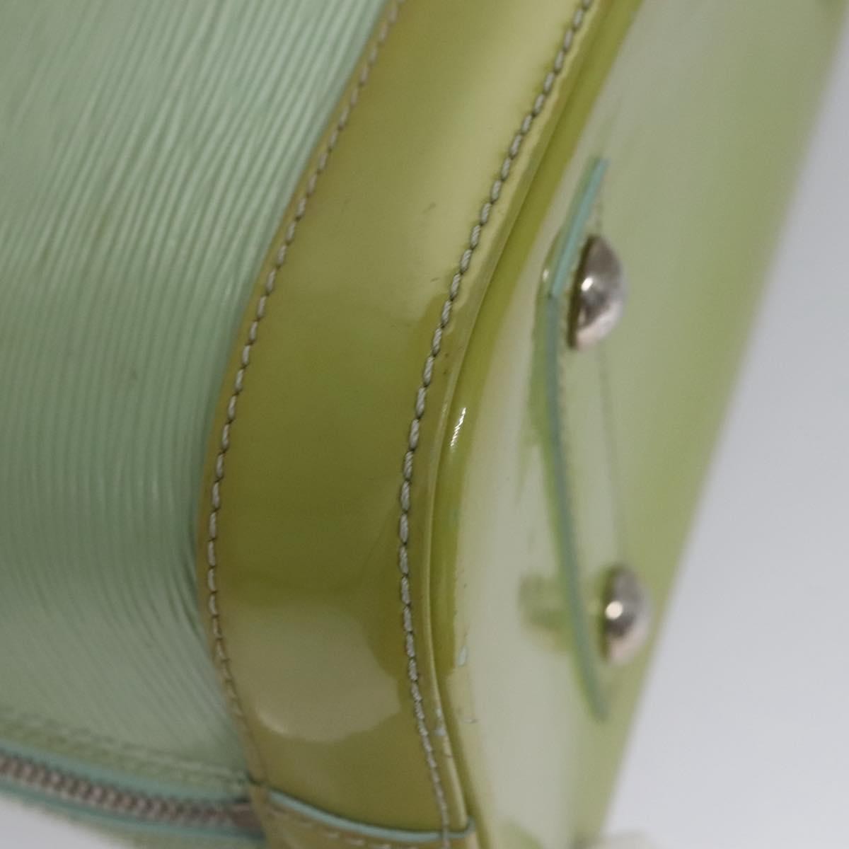 Louis Vuitton Alma Electric Epi Leather, Green, Patent Leather, Handbag