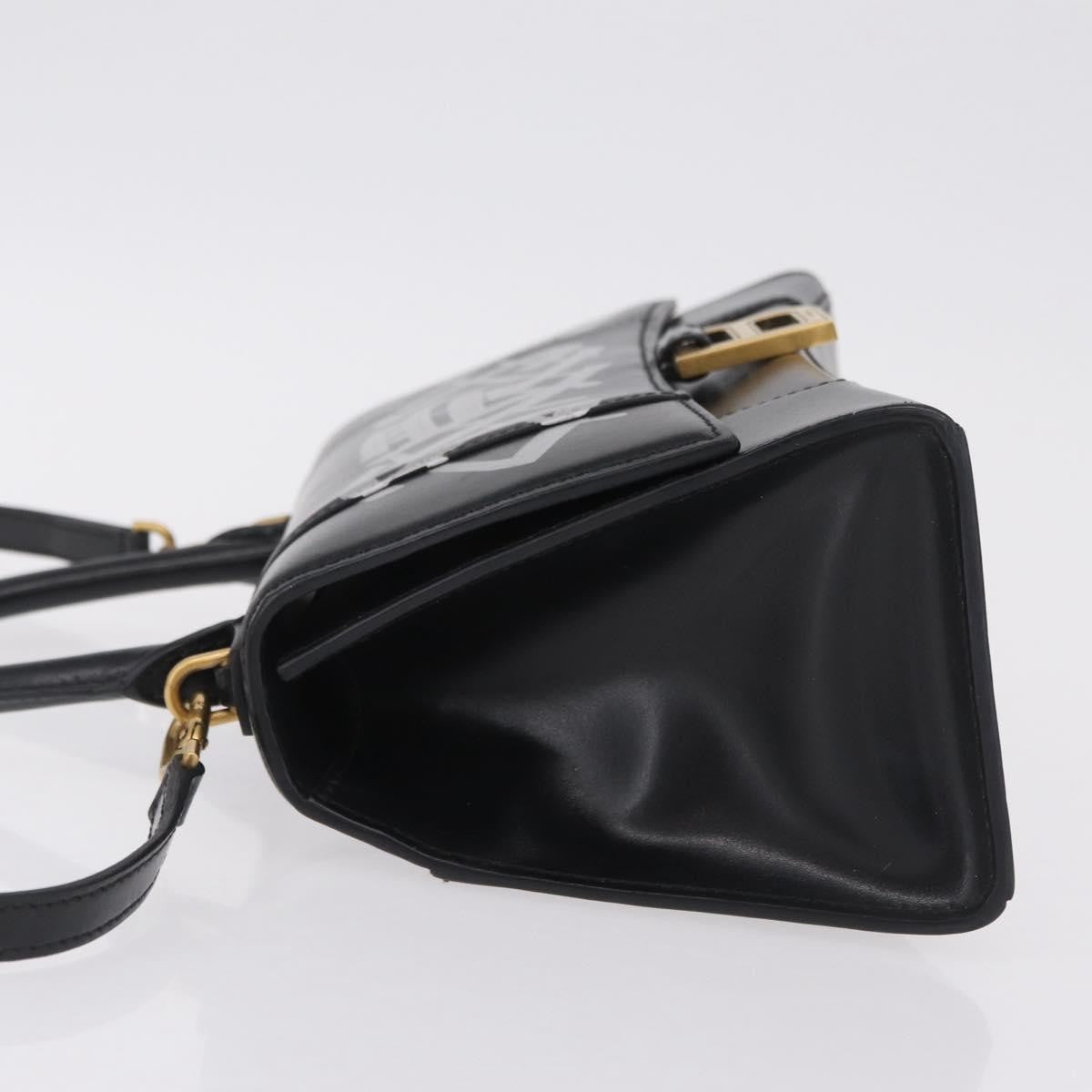 Balenciaga Graffiti Hourglass Top Handle Leather, Black, Leather, Handbag