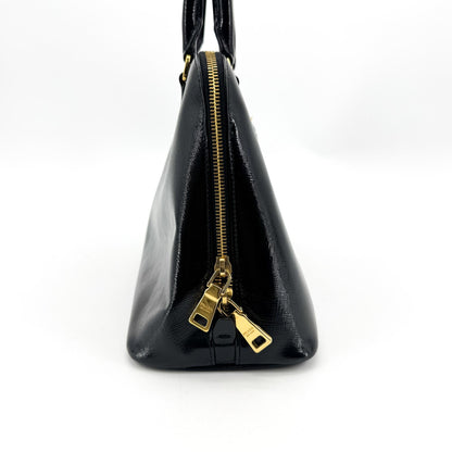 Prada Promenade Vernice Saffiano Leather, Black, Leather, Handbag