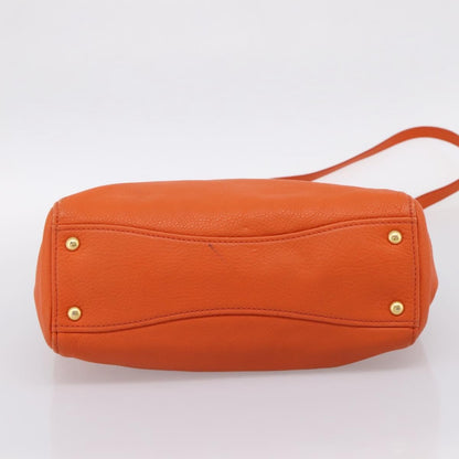 Miu Miu Caribou Convertible Tote Leather, Orange, Leather, Handbag
