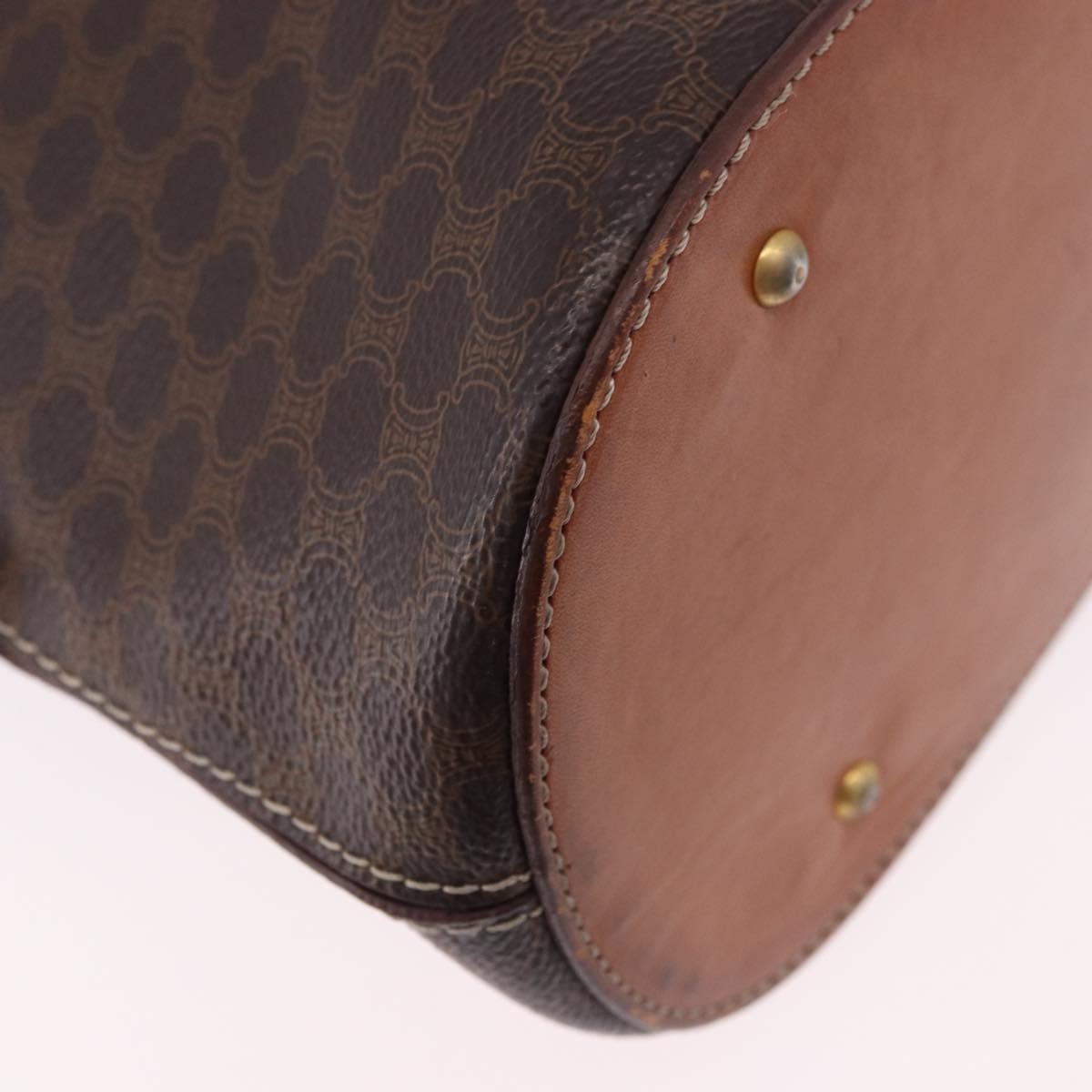 Celine Macadam Leather, Brown, PVC, Handbag